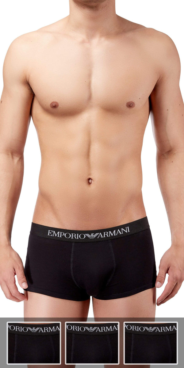 Emporio Armani 3-Pack Trunk Black