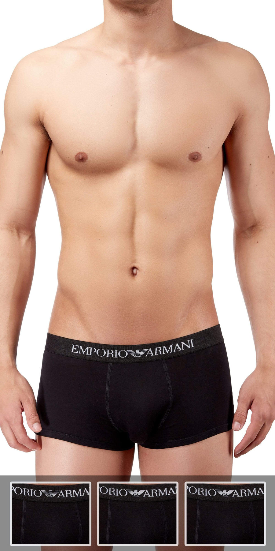 Emporio Armani 3-Pack Trunk Black