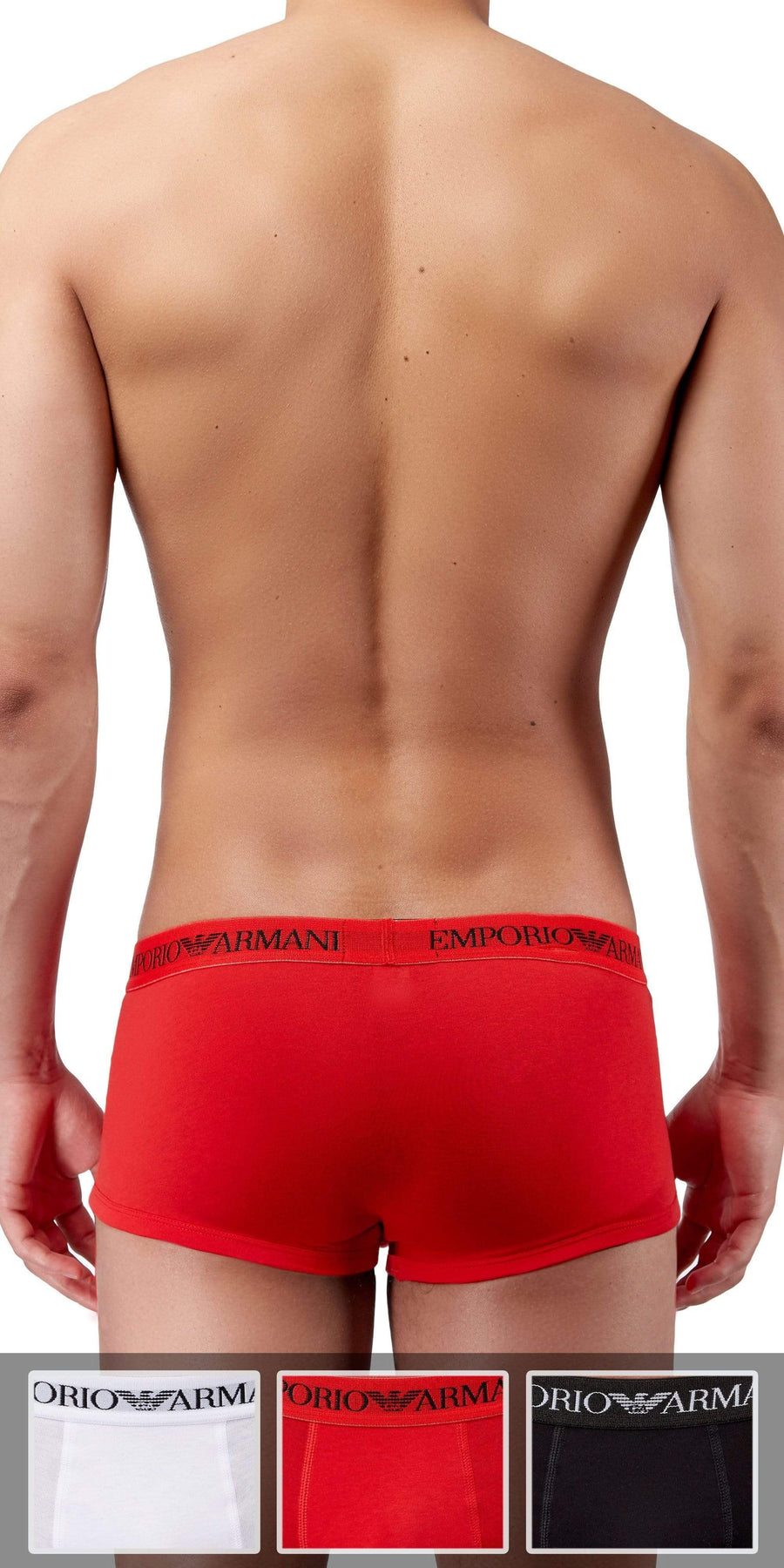 Emporio Armani 3-Pack Trunk Red-white-black - 111610cc722