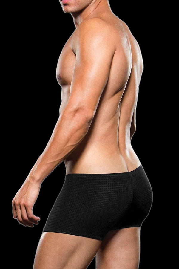 Envy Black Microfiber Waffle Boxer