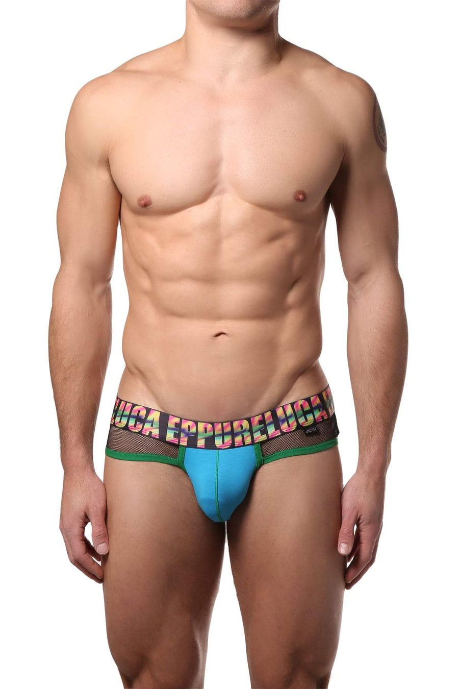 EppureLuca Blue & Green Stefano Low-Rise Brief