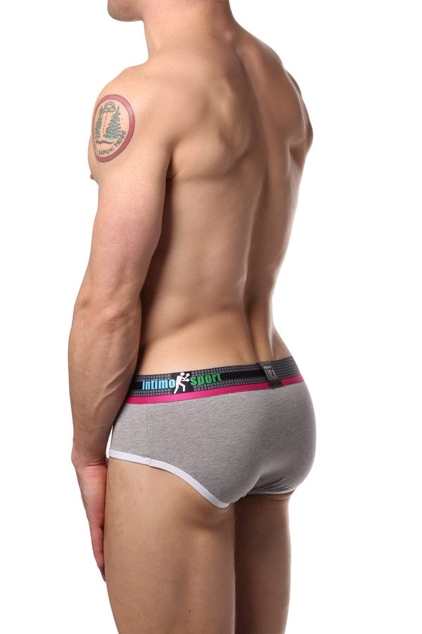 EppureLuca Grey Achille Low-Rise Sport Brief