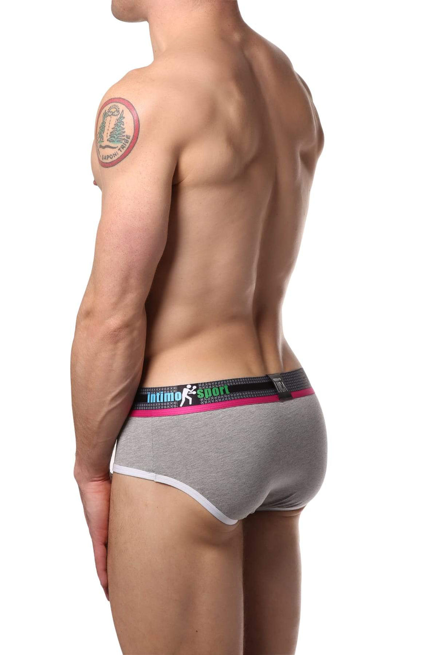 EppureLuca Grey Achille Low-Rise Sport Brief