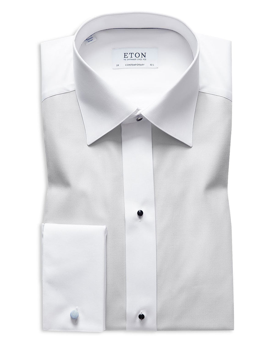 Eton Bib Slim Fit Tuxedo Shirt White/Gray