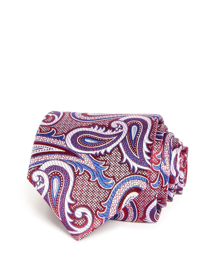 Eton Paisley Classic Tie Pink/Red
