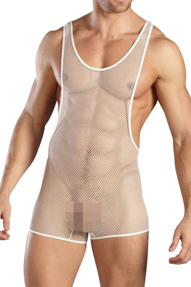 Extreme Collection White Fishnet Wrestler