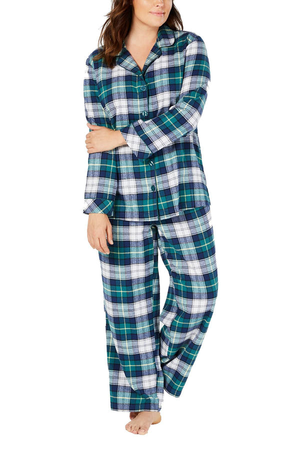 Family PJs Green Mackenzie Plaid 2-Pc Pajama Set