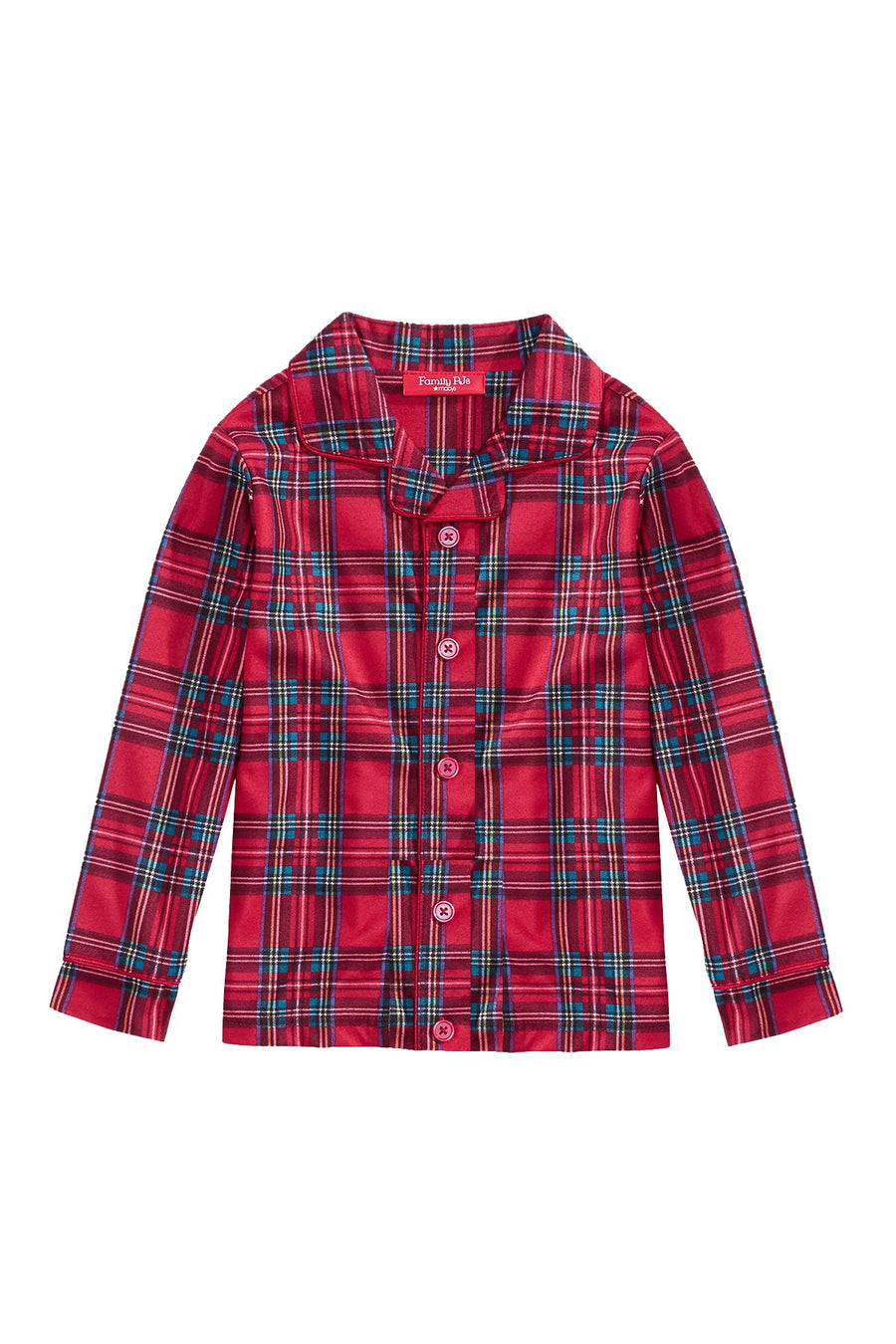 Family PJs KIDS Brinkley Plaid Button Down Pajama Top