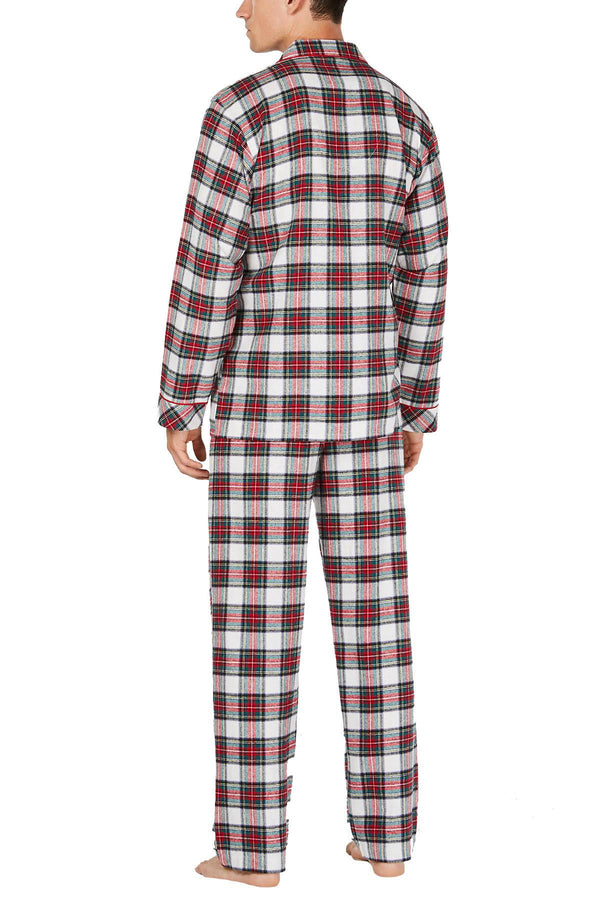 Family PJs Men Stewart Plaid Button Up Pajama Set
