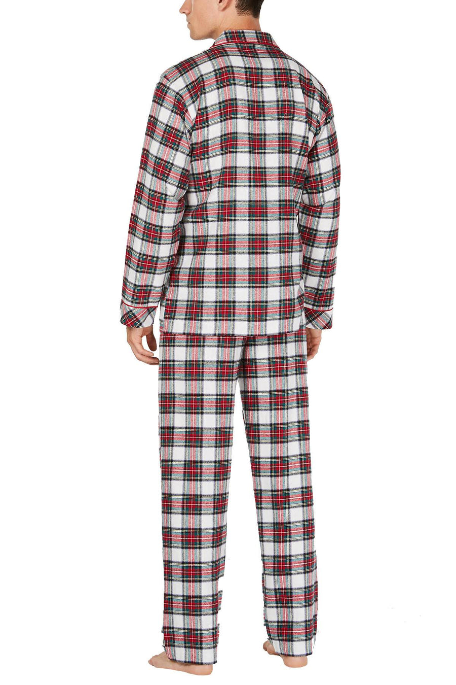 Family PJs Men Stewart Plaid Button Up Pajama Set