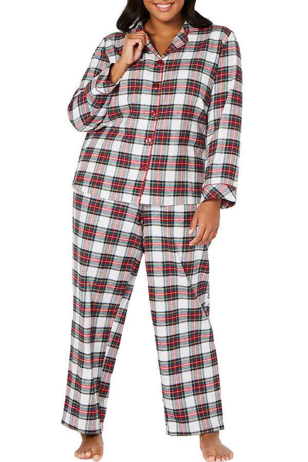 Family PJs PLUS Stewart Plaid Flannel Pajama Set