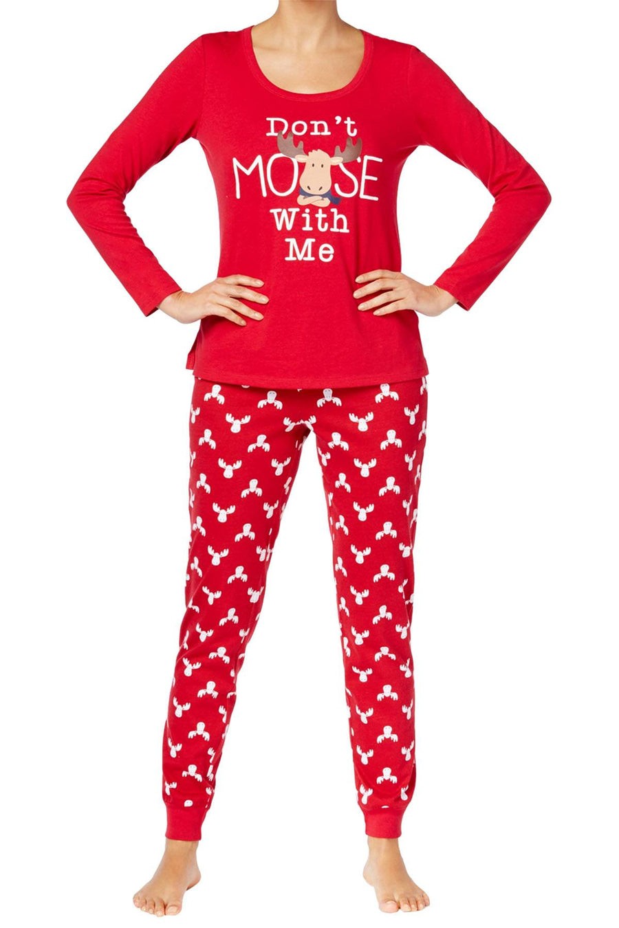 Family PJs Red/Moose-Print 2-pc Pajama Set