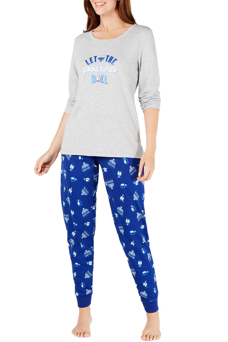 Family PJs Women's Good Times Roll Hanukkah Pajama Set