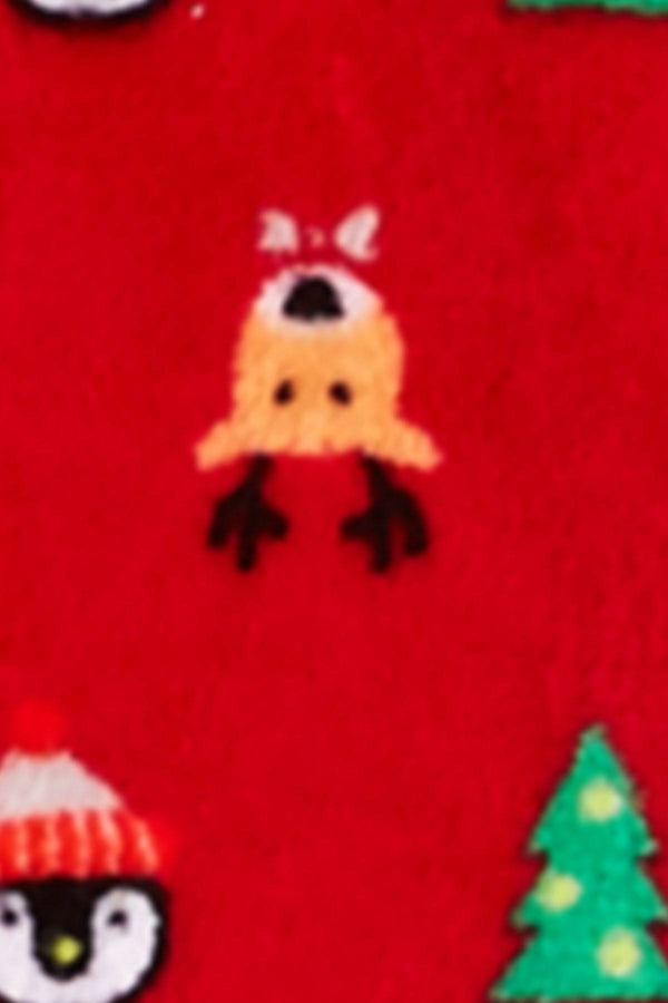 Family PJs Women's Holiday Hooded Onesie in Santa and Friends