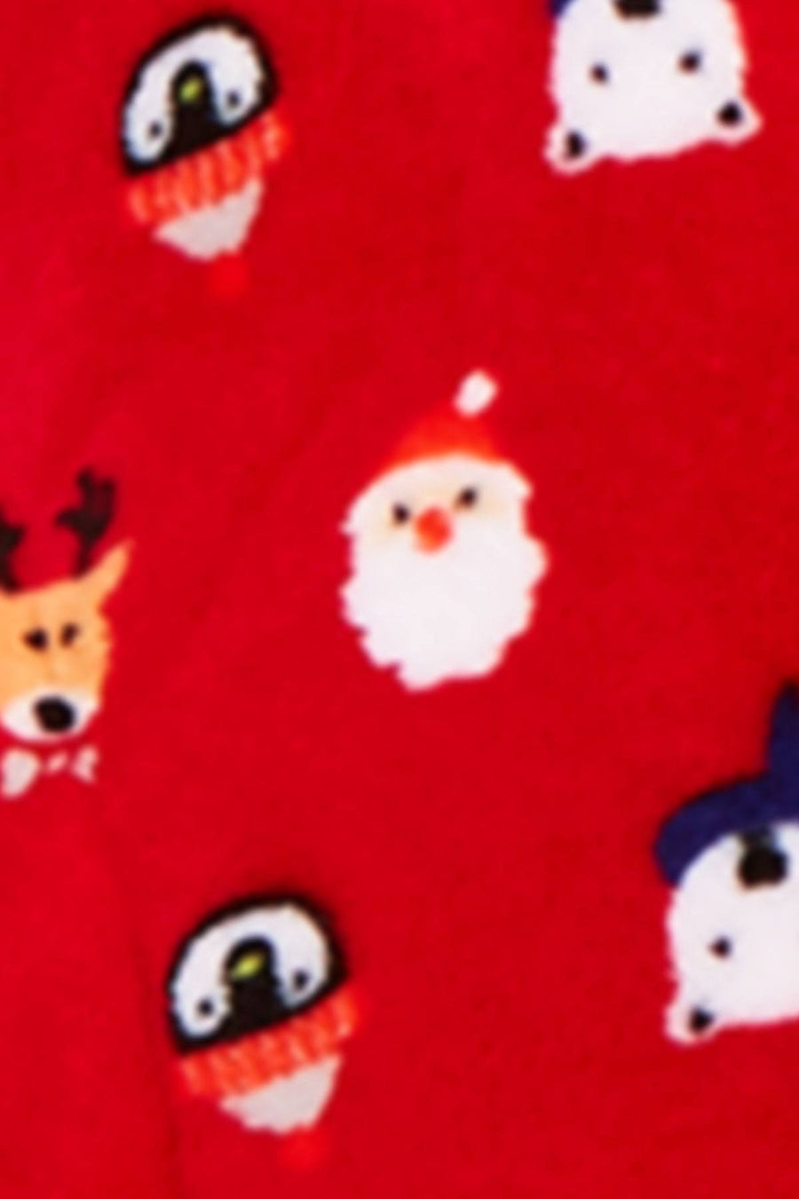 Family PJs Women's Holiday Hooded Onesie in Santa and Friends