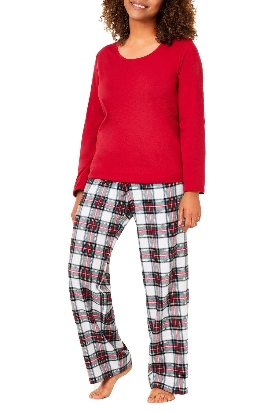 Family PJs Women's Holiday Mix It Pajama Set in Stewart Plaid