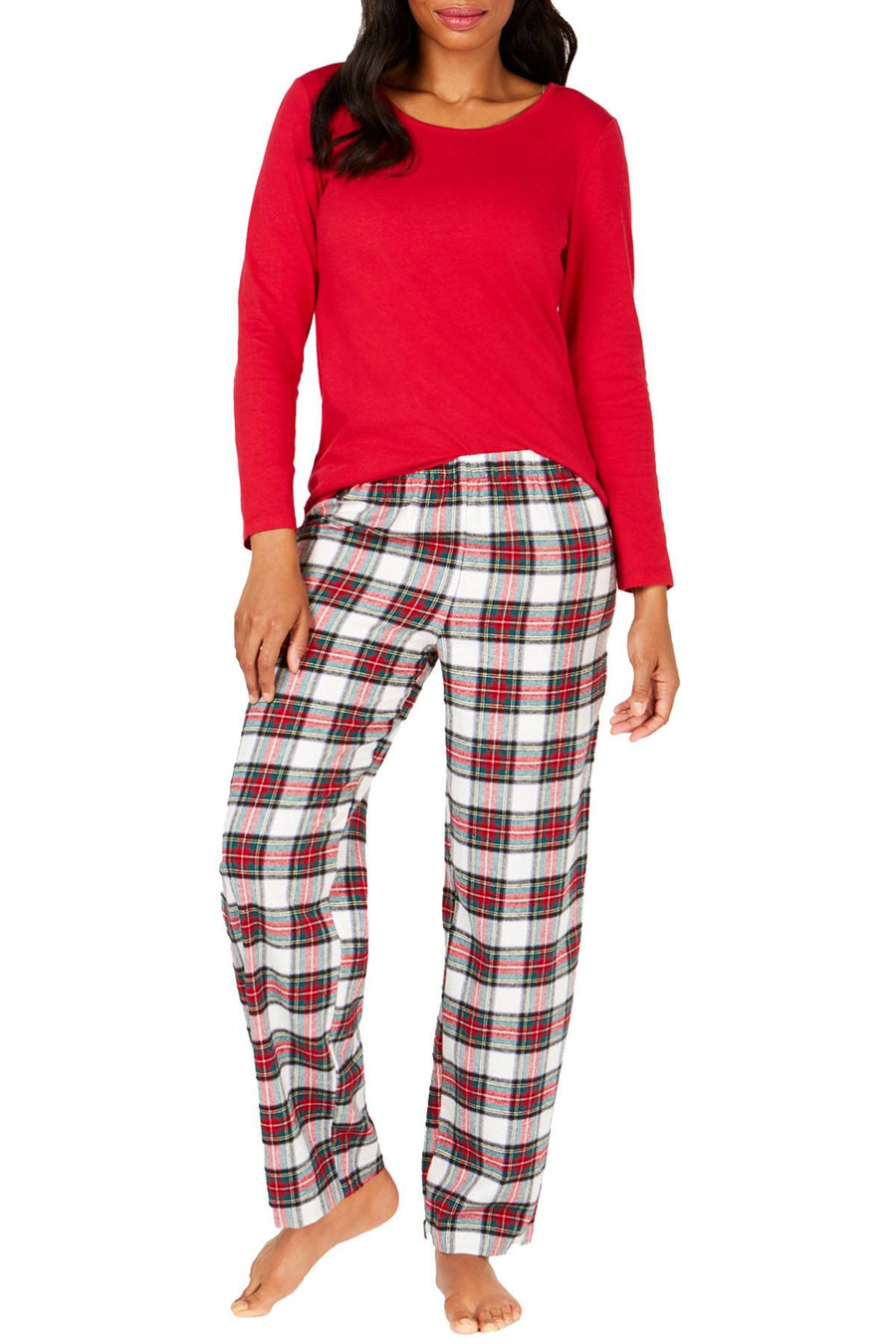 Family PJs Women's Holiday Mix It Pajama Set in Stewart Plaid