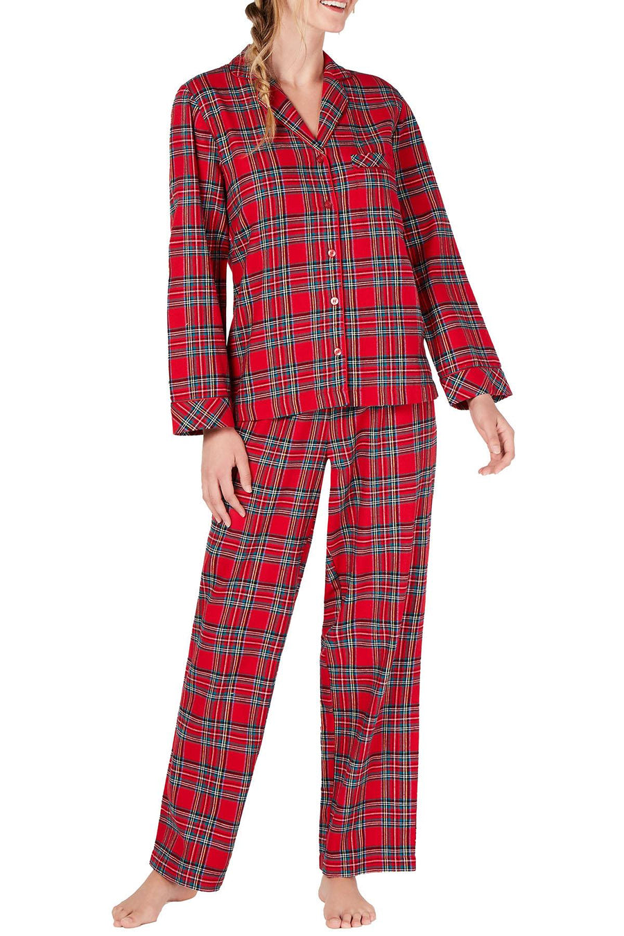 Family PJs Women's Holiday Pajama Set in Brinkley Plaid Flannel