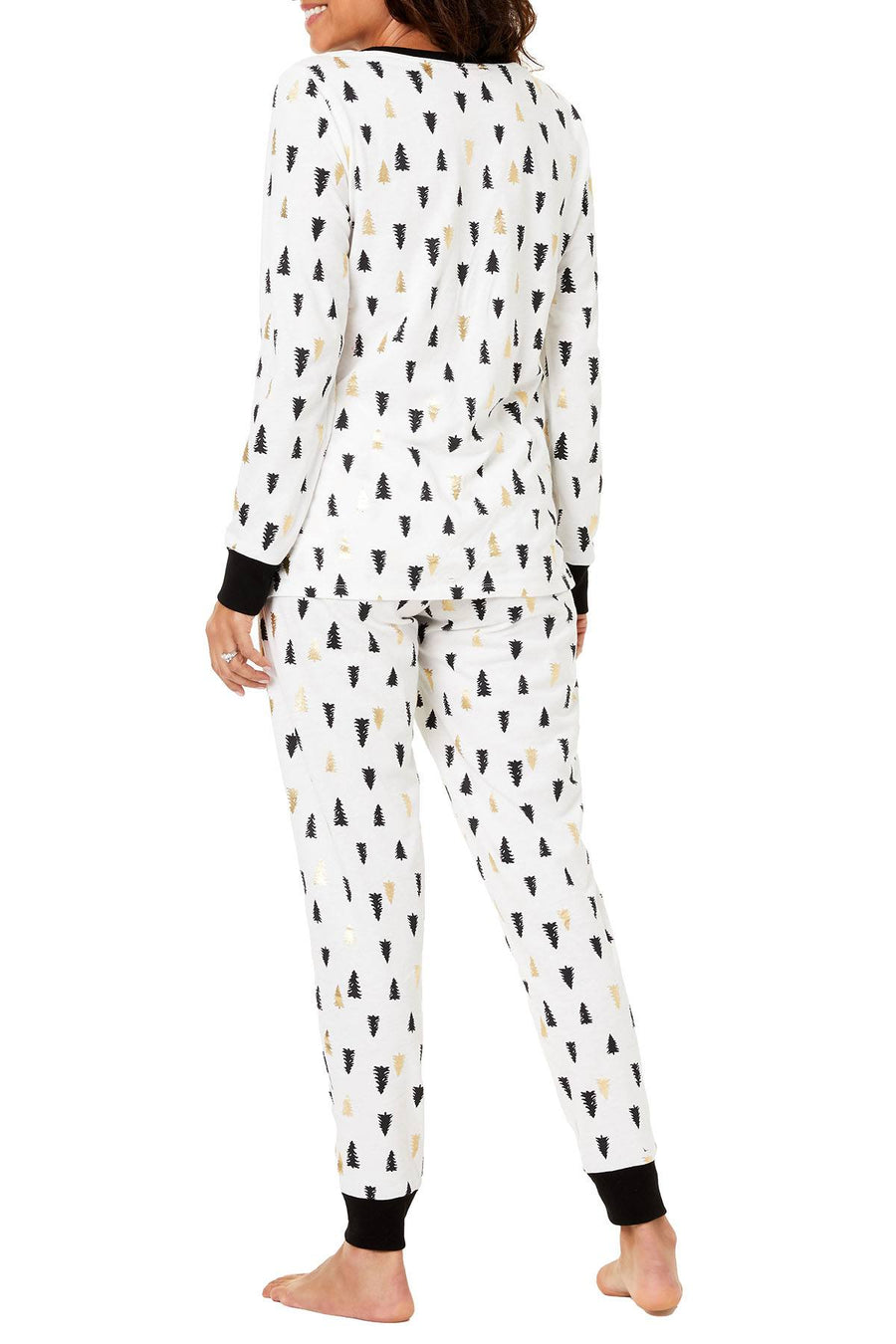 Family PJs Women's Holiday Pajama Set in Tree Print