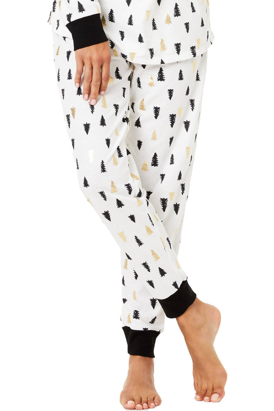 Family PJs Women's Holiday Pajama Set in Tree Print