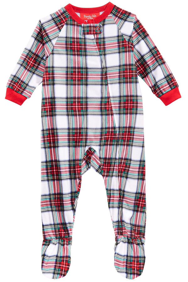 Family Pjs BABY Stewart Plaid Footed Onesie Pajama