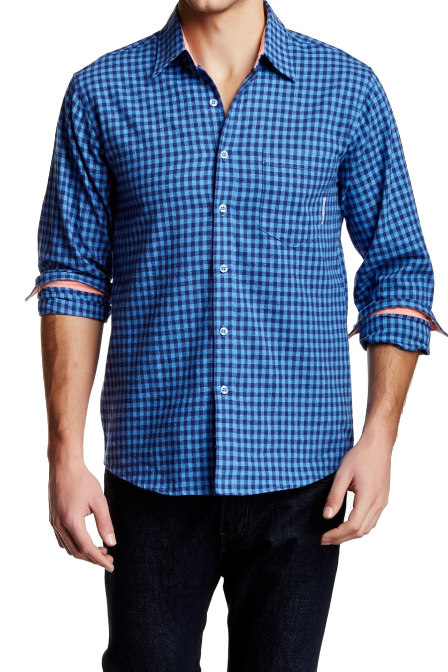 Filthy Etiquette Blue & Black Harper Button-Up Shirt