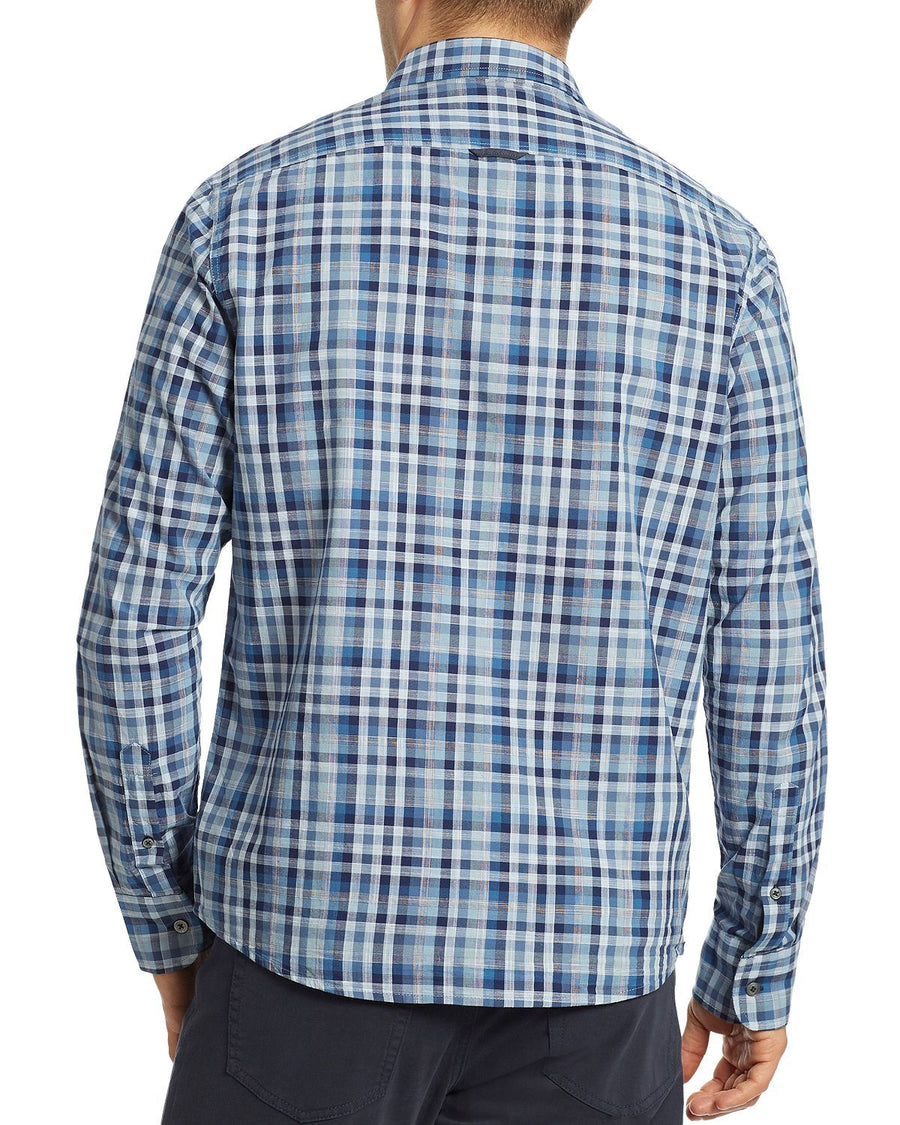 Flag & Anthem Clayton Pocket Plaid Regular Fit Button-down Shirt Blue Multi