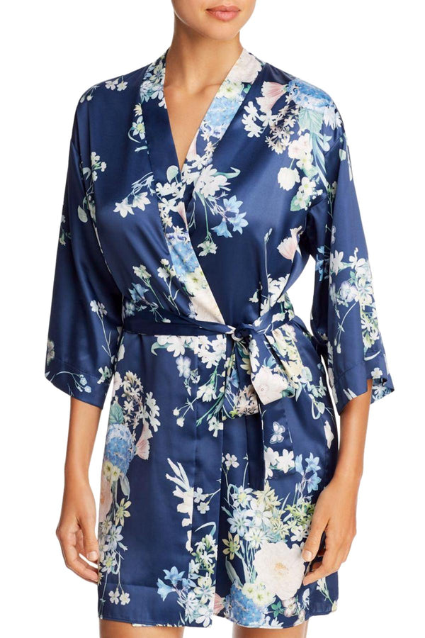 Flora Nikrooz Midnight Petra Kimono Wrap Robe