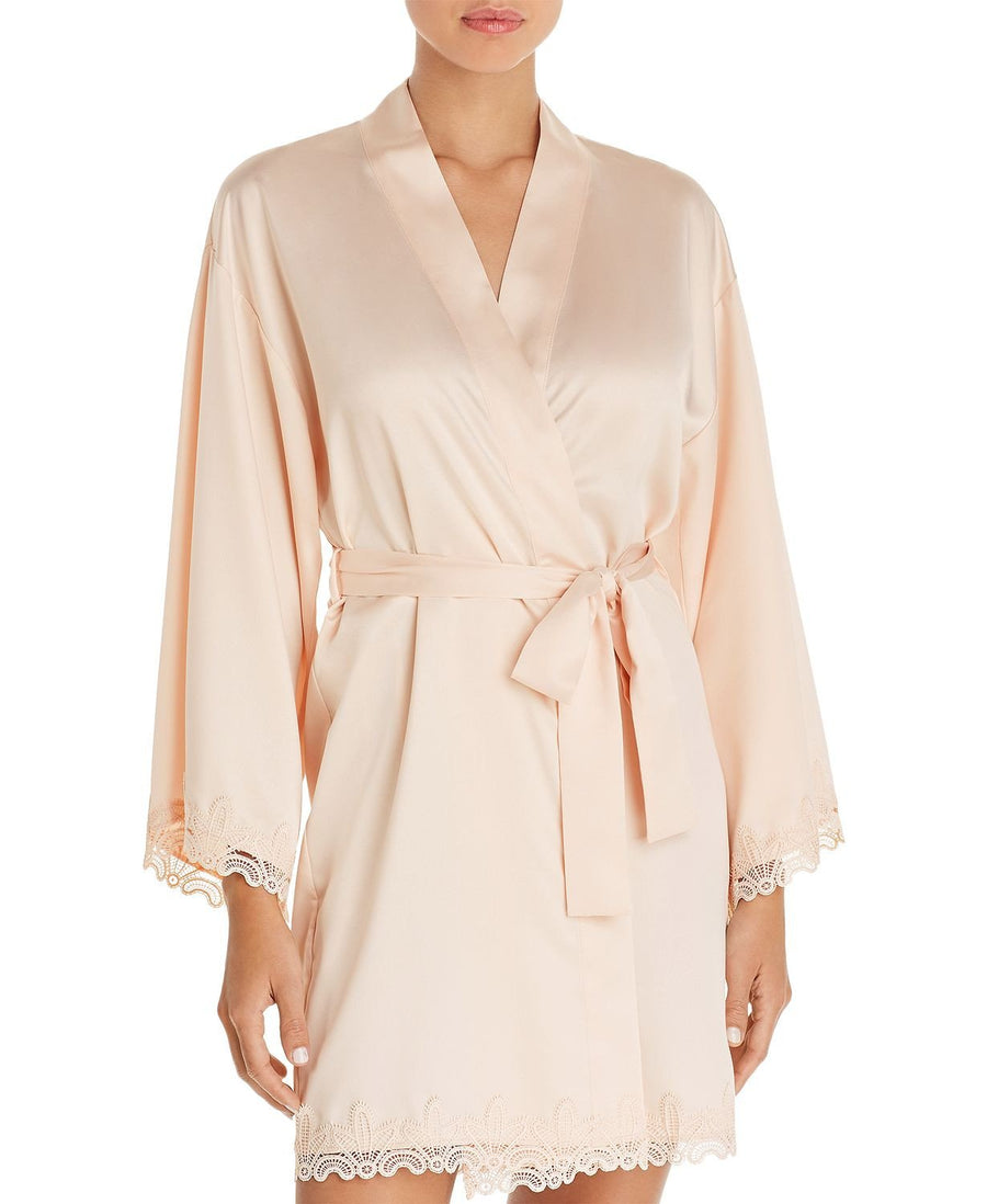 Flora Nikrooz Othela Charmeuse Robe in Peach Petal