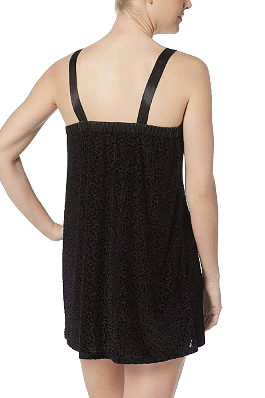 Flora by Flora Nikrooz PLUS Black Velvet-Knit Chemise