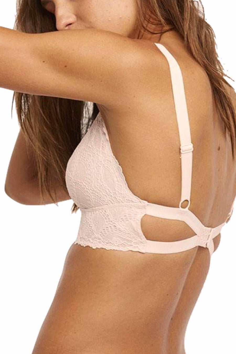 Free People Apricot Let-Me-Kiss-You Lace Bralette