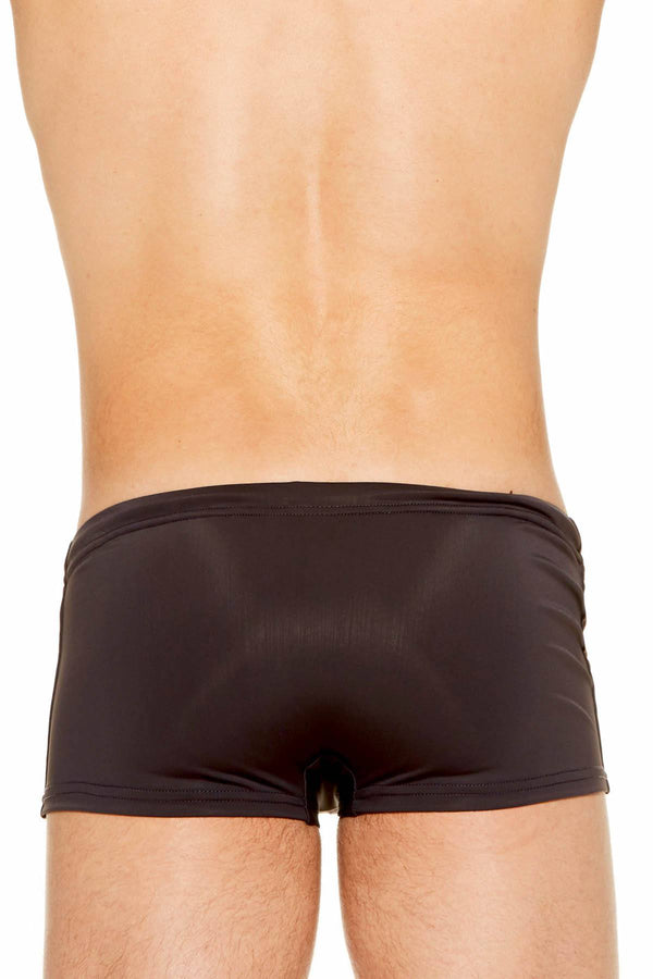 Freedom Reigns Charcoal & Black Applique Swim Trunk