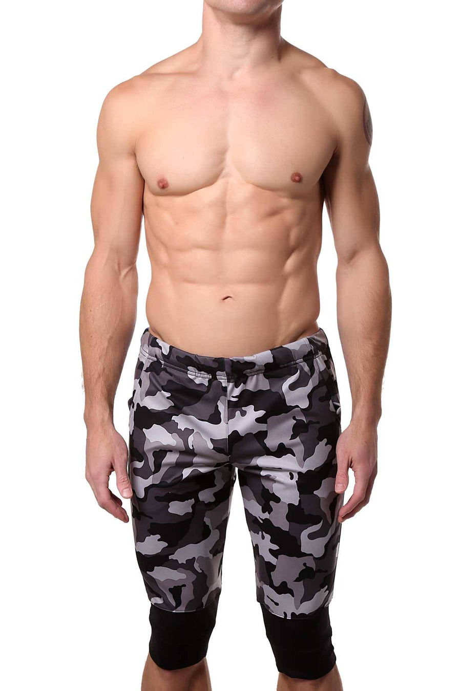 Freedom Reigns Grey-Camo/Black/Cyan Long Short
