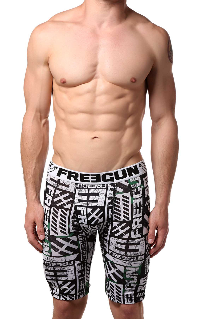 Freegun Black, White & Green Boxer Brief
