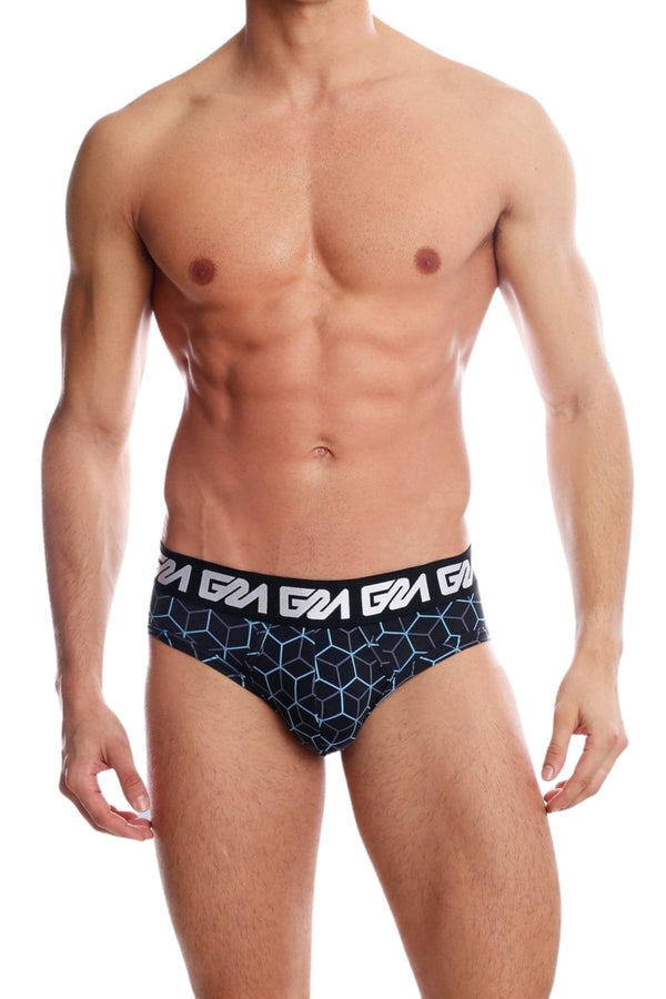 Garcon Model Blue Radiant Brief
