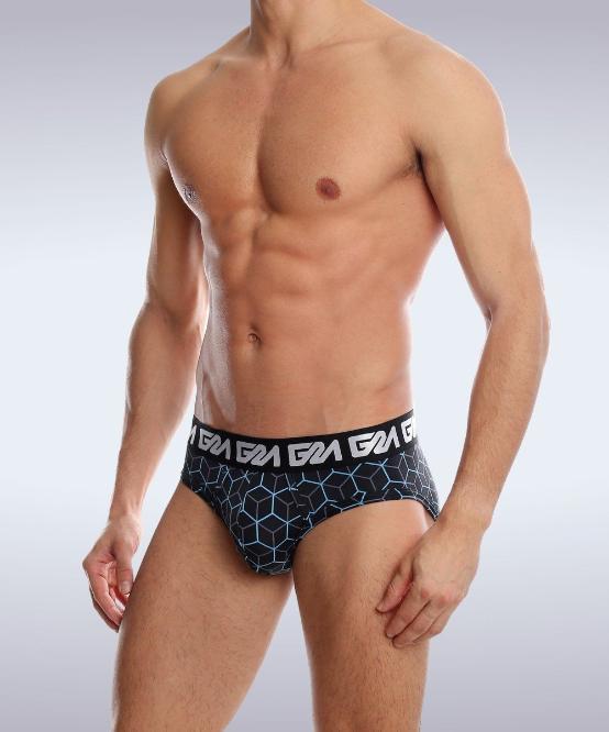 Garcon Model Blue Radiant Brief