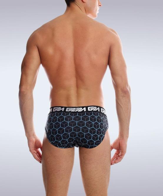 Garcon Model Blue Radiant Brief