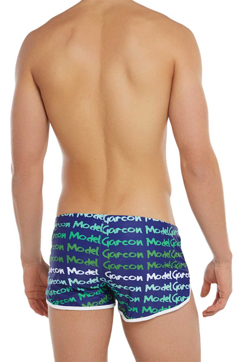 Garcon Model Navy Graffiti Swim Short