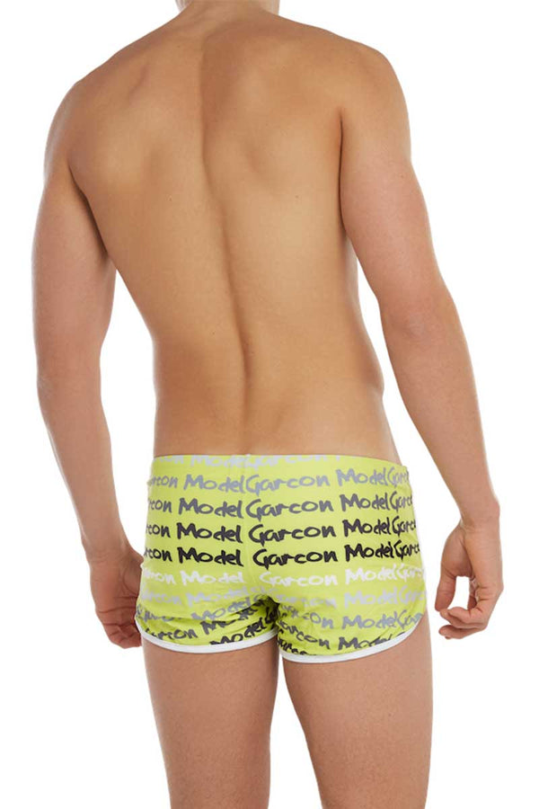Garcon Model Yellow Graffiti Swim Short