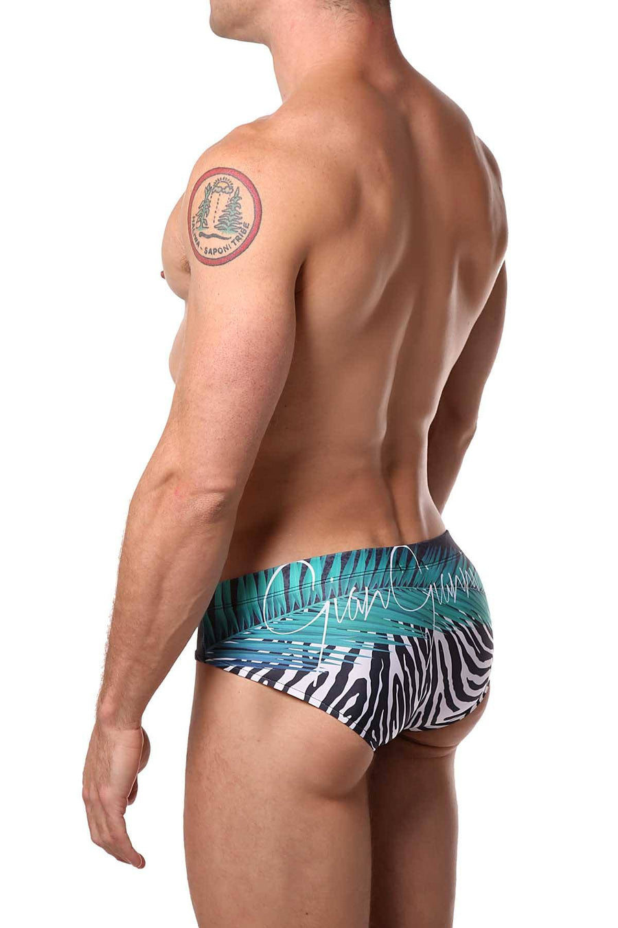 Gian Gianni Zebra Palm Swim Brief