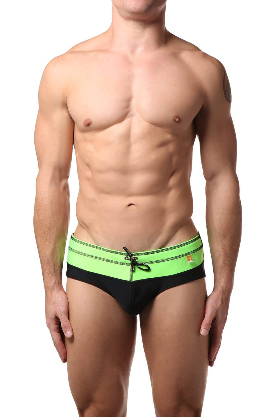 Gigo Black & Green Bi-Colour Swim Brief