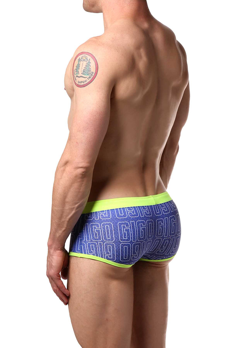 Gigo Blue Logo Swim Boxer