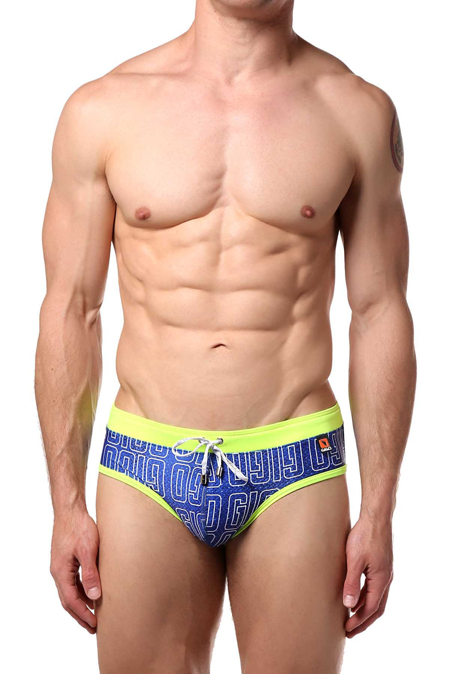 Gigo Blue Logo Swim Brief