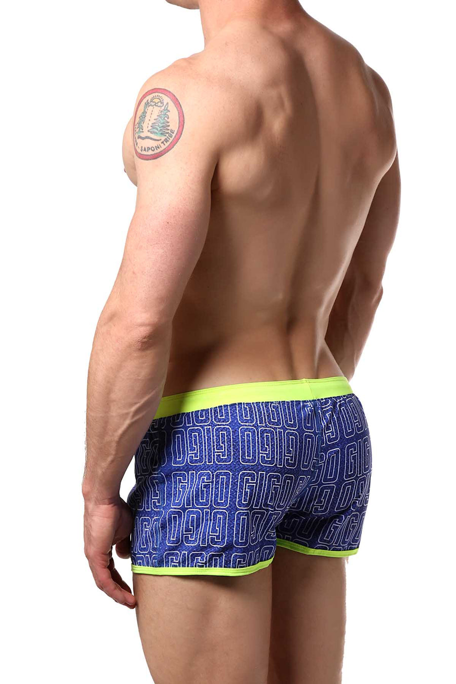 Gigo Blue Logo Swim Short