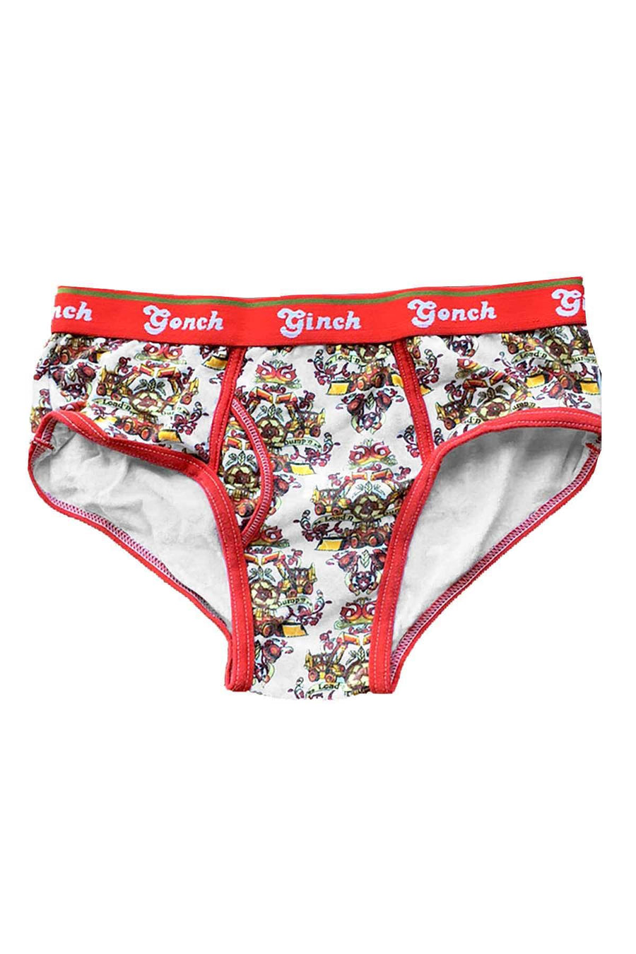 Ginch Gonch Red/White Tire Rider Boybrief
