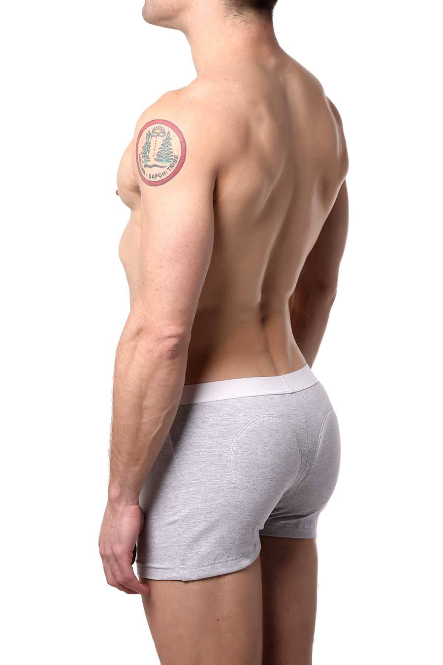 Go Softwear Ash-Grey Padded-Rear Boxer Brief