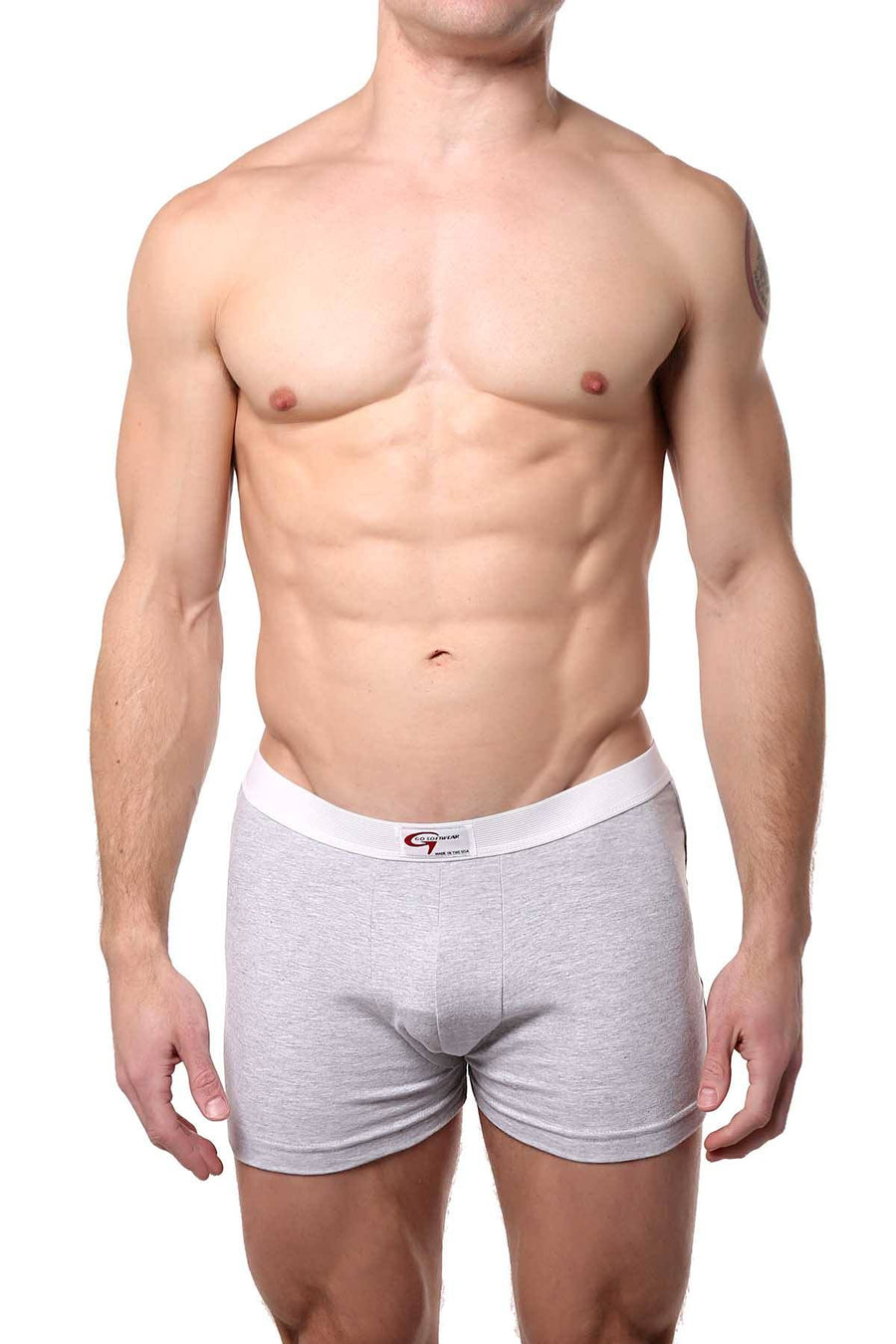 Go Softwear Ash-Grey Padded-Rear Boxer Brief