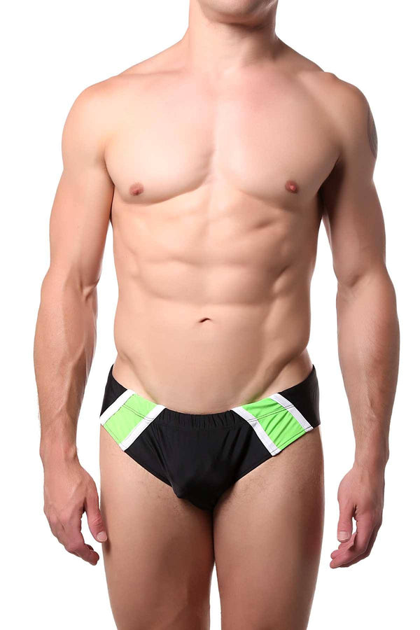Go Softwear Black/Lime Tropix Swim Bikini Brief