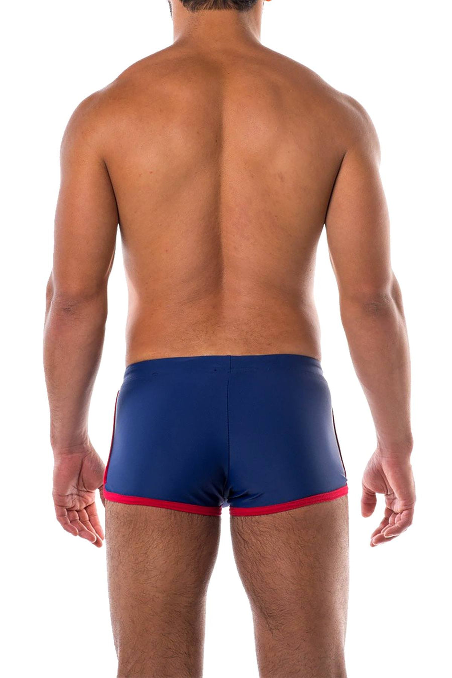 Go Softwear Navy/Red Playa Square Cut Swim Bottom
