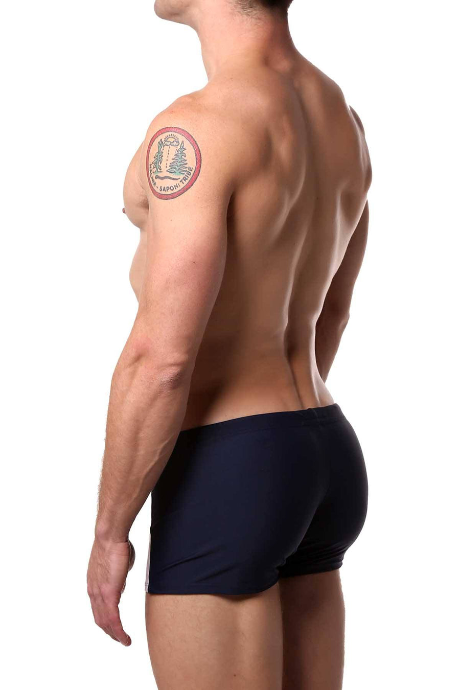 Go Softwear Navy/White Victor Square-Cut C-Ring Brief